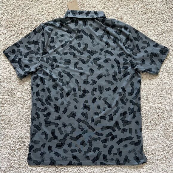 Nike Tour Dri-FIT Golf Polo Black Print Shirt - Picture 4 of 7